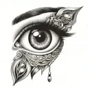 Gypsy eye diamond tattoo design idea