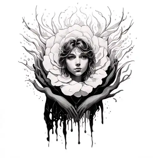 innocent soul leaving the body tattoo design idea