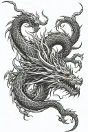 Dragon Made Of Lightning Bolts  tattoo design idea