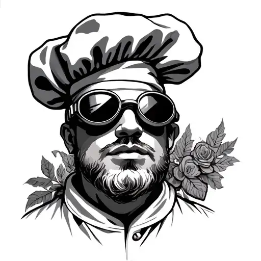chef forever 18 aviator goggles tattoo design idea