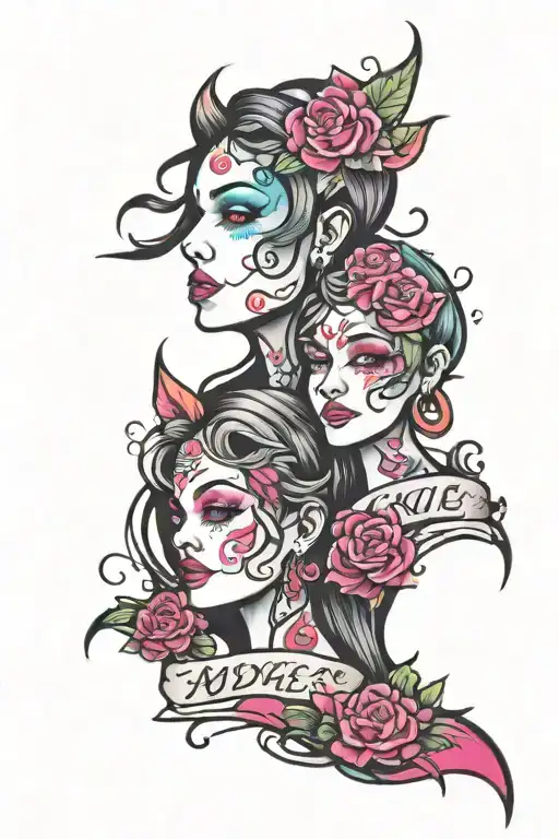 Meaningful aunt and niece tattoo design idea