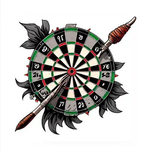 Darts tattoo design idea