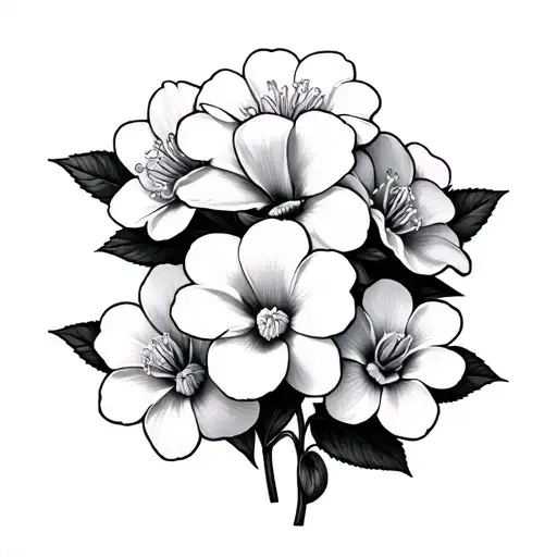 six small gardenias tattoo design idea