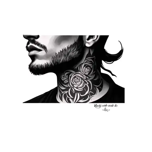 Ricky tattoo on neck tattoo tattoo design idea