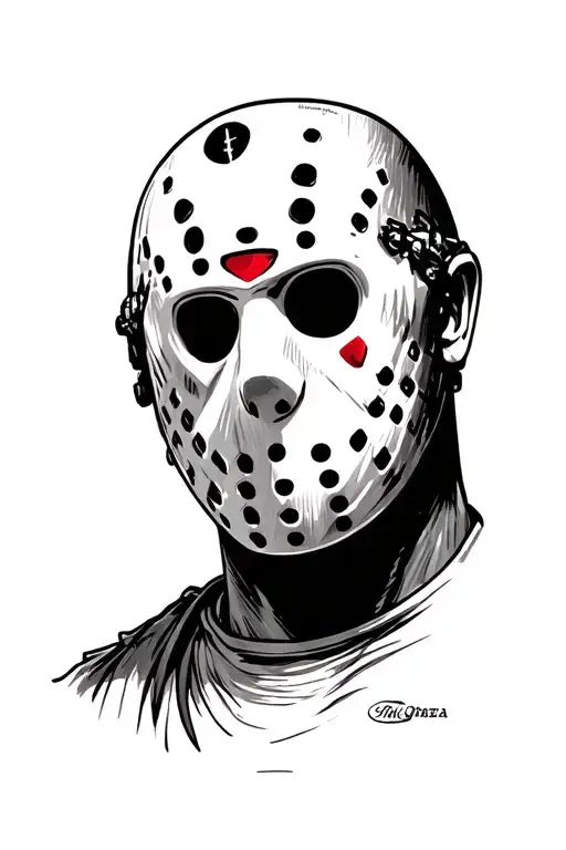 jason from friday the 13th tattoo design idea