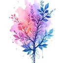 Chain transition root tattoo design idea