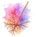 Chain transition root tattoo design idea