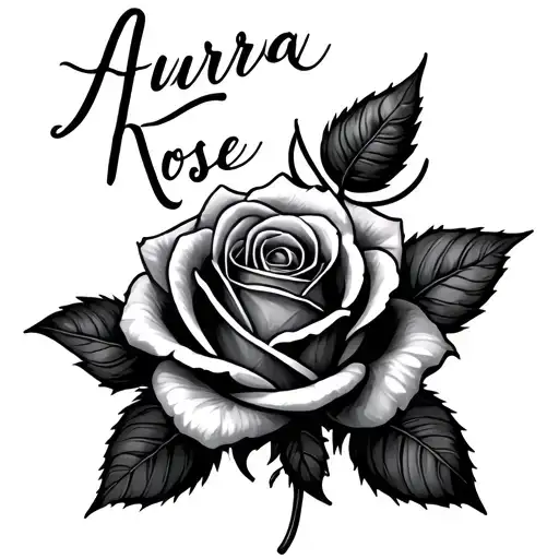 "Aurora Rose " rose tattoo tattoo design idea