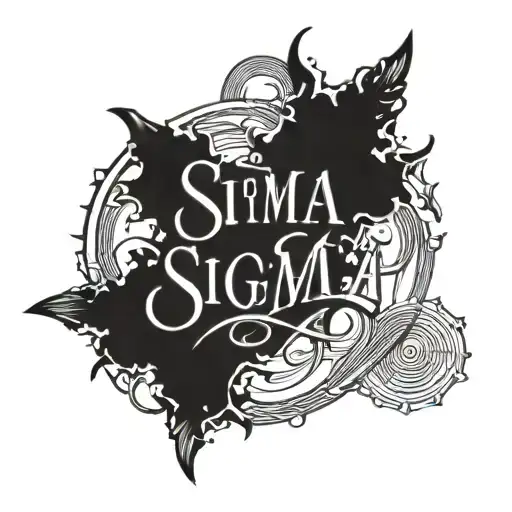 sigma text tattoo design idea