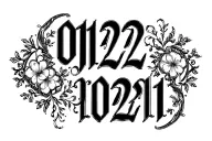 "0102 0201" yjr and cyx are connected through vine-shaped floral characters, and the letters are wrapped with fine curves to form an overall pattern. The tail of y and the head of j are transformed into a wavy pen with a semicircular arc, and the vertical pen of r is changed to a wavy shape. The opening of 0102 digital dark pattern c is designed as a heart shape, and the extremely thin lines of 0201 are contained. tattoo design idea