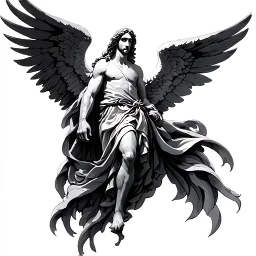 archangel gabriel tattoo design idea