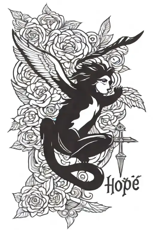 faith, strength, hope tattoo design idea