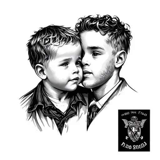 Dads Son tattoo design idea
