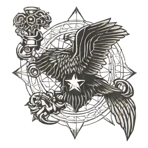 marine corps eagle globe anchor  tattoo design idea
