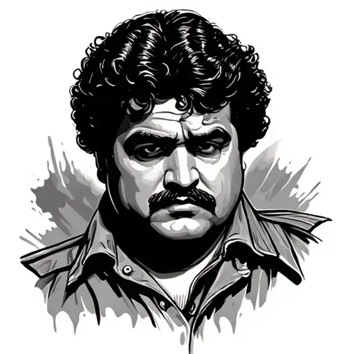Pablo Escobar Chicano Style tattoo design idea