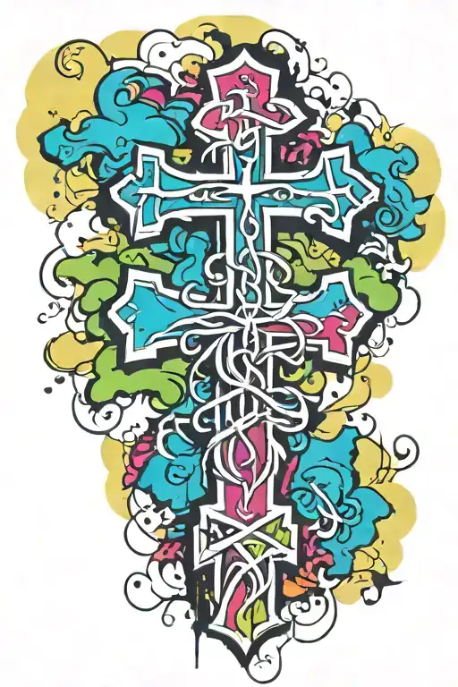 proverbs 16 3 crosses tattoo design idea