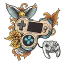 video game controller tattoo design idea