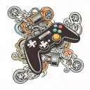 video game controller tattoo design idea