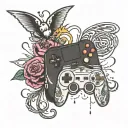 video game controller tattoo design idea