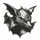 dark bat tattoo for hand tattoo design idea