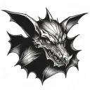 dark bat tattoo for hand tattoo design idea
