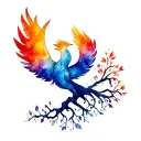 tree of life pheonix rising 7 deadly sins tattoo design idea