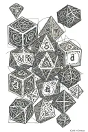 dnd dice set tattoo design idea