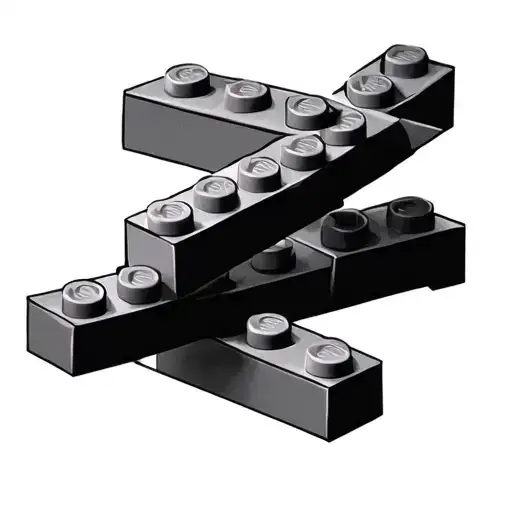 lego bricks tattoo design idea