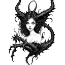 she loves me like my demons do while i dance with the devil failing at hopes and dreams tattoo design idea