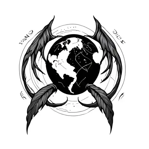 fine line cancer gemini earth sign tattoo tattoo design idea
