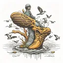 with your feet on the air and your head on the ground tattoo design idea