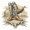 with your feet on the air and your head on the ground tattoo design idea