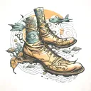 with your feet on the air and your head on the ground tattoo design idea