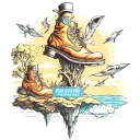 with your feet on the air and your head on the ground tattoo design idea