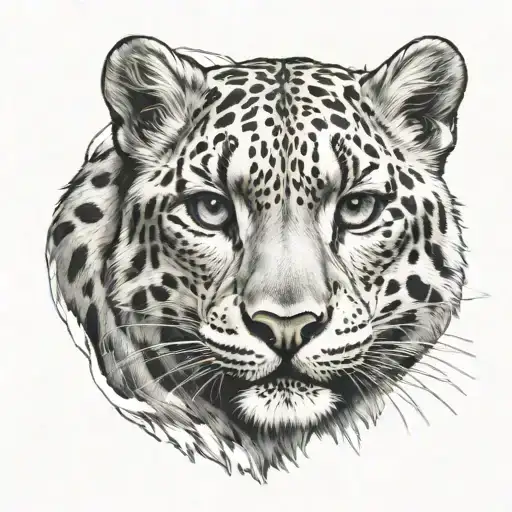 snow leopard pattern an eye tattoo design idea