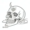 skull fries tattoo design idea