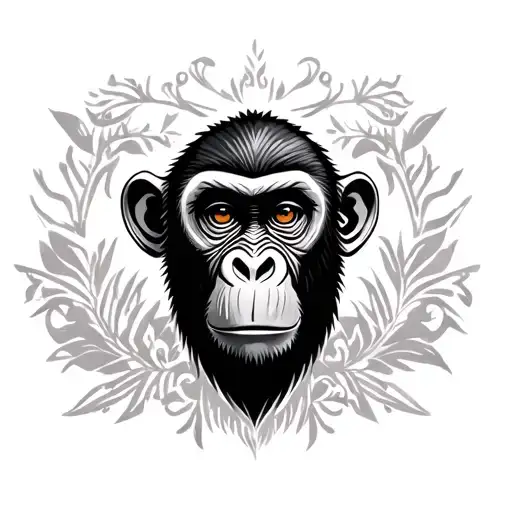  monkey Thailand style tattoo design idea