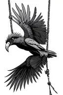 bungee jumping kiwi bird tattoo design idea