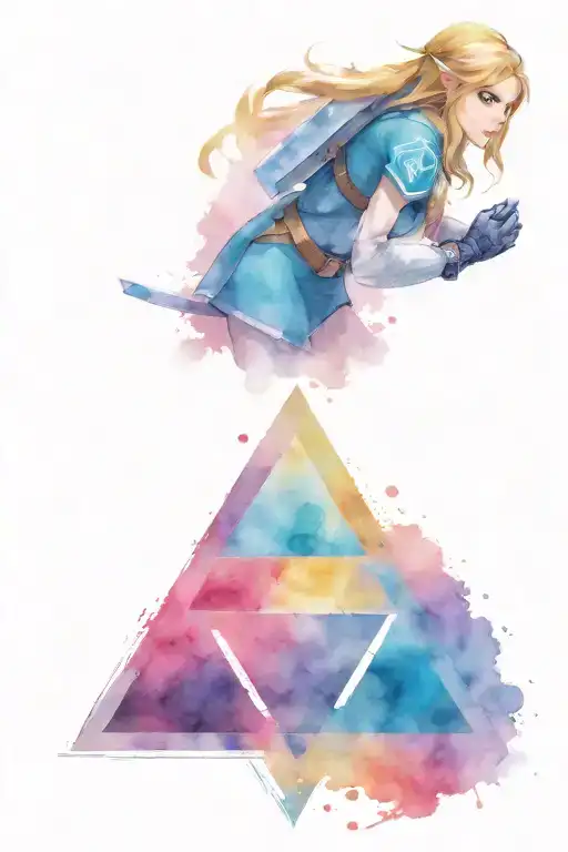 Zelda video games, halo video games, mass effect video games, final fantasy video games, triforce in background, total s tattoo design idea