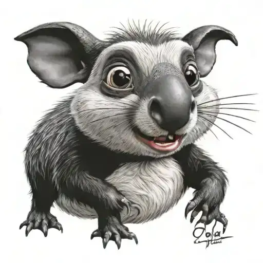 shaun, Olaf the little mole iah tattoo design idea