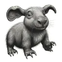 shaun, Olaf the little mole iah tattoo design idea