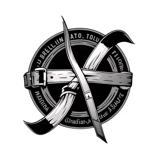 simple Brazilian Jiu jitsu belt progression tattoo design idea