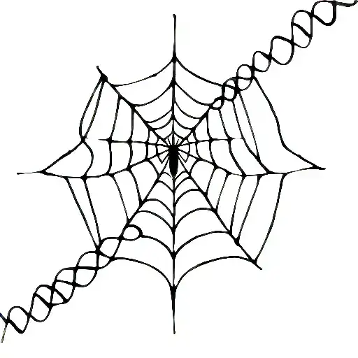 spiderman web dna helix tattoo design idea