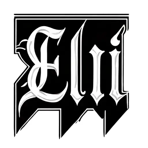 "Eli" Tattoo for a nephew tattoo design idea