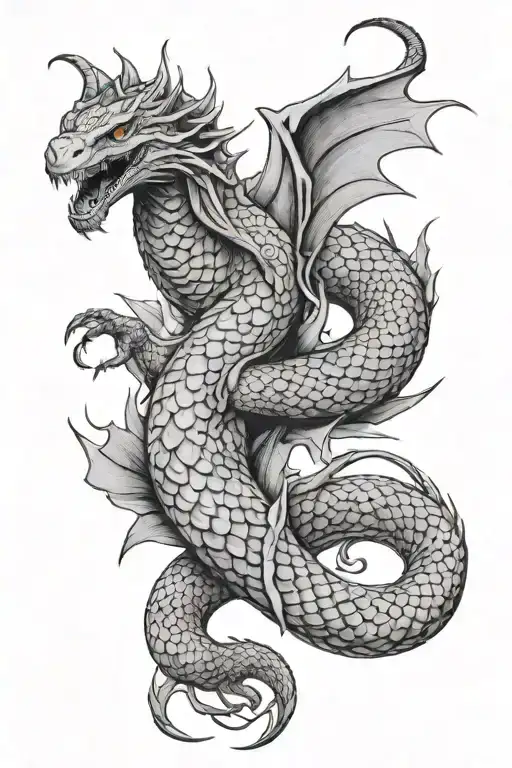 jormungandr wrapping around arm tattoo design idea