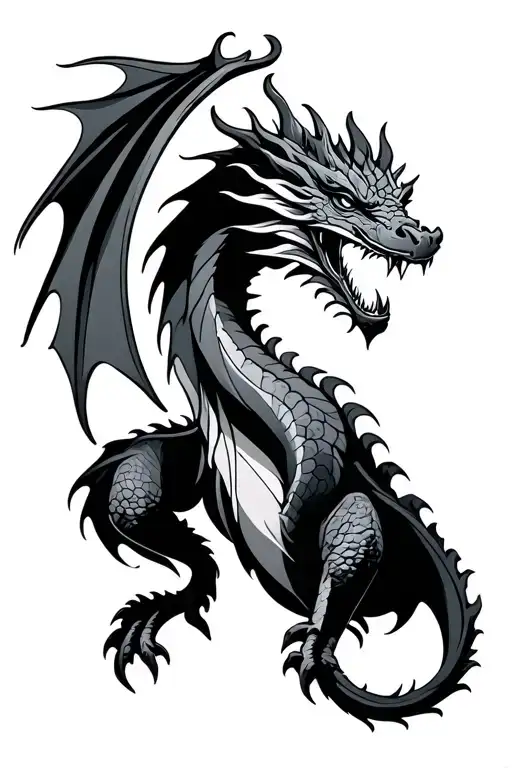 irish dragon tattoo design idea