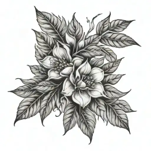 Chaconia tattoo design idea