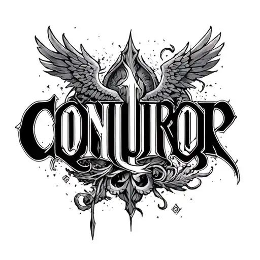 "Conqueror " loss, deception, confusion, loneliness, scripture for faith tattoo design idea