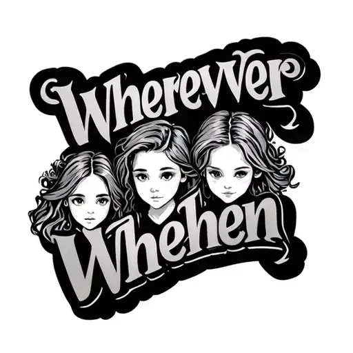 "Wherever  whewhen" Matching Siblings trio tattoo tattoo design idea