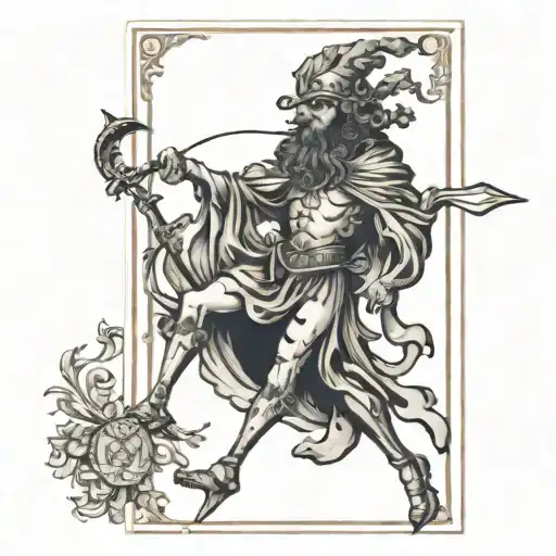 The fool tarot card tattoo design idea